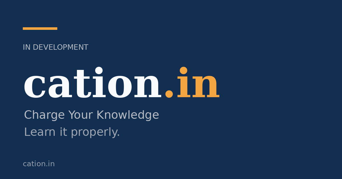 Link preview image for cation.in